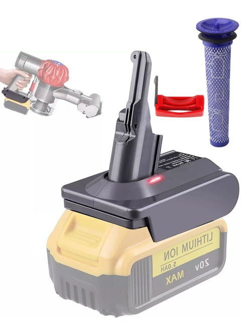 MAKBOS for Dewalt 20V60V to for Dyson V7V8 Battery Adapterfor Dyson Absolute V7V8 Animal Fluffy