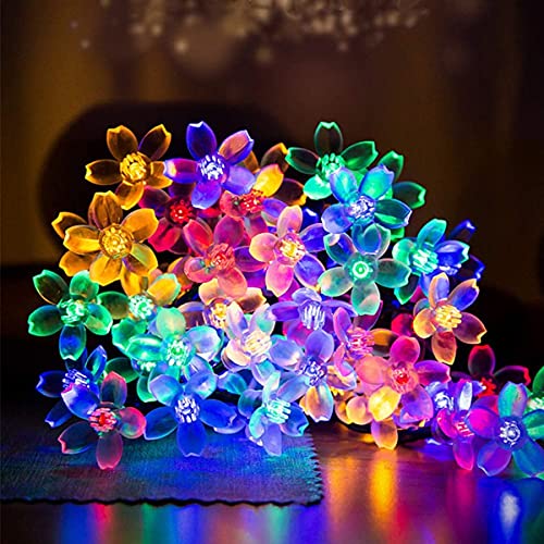 Epyz Solar Sakura Flower String Lights, 19.5 Feet 30 Led Blossom Flower String Light Solar Power For Decorations [ Multicolour, Pack Of 1 ](Plastic) - Image 4