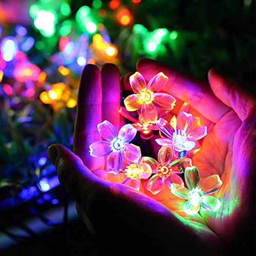 Epyz Solar Sakura Flower String Lights, 19.5 Feet 30 Led Blossom Flower String Light Solar Power For Decorations [ Multicolour, Pack Of 1 ](Plastic) - Image 2