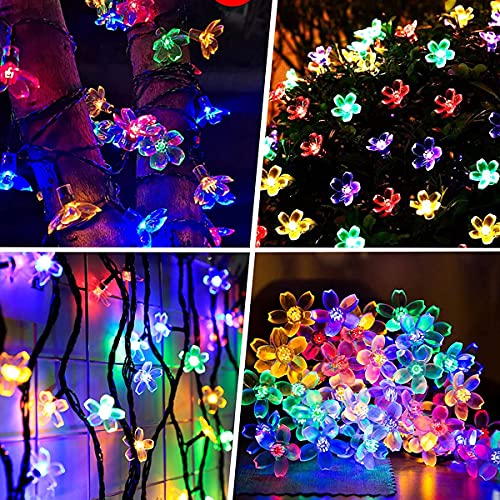 Epyz Solar Sakura Flower String Lights, 19.5 Feet 30 Led Blossom Flower String Light Solar Power For Decorations [ Multicolour, Pack Of 1 ](Plastic) - Image 3