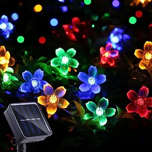 Epyz Solar Sakura Flower String Lights, 19.5 Feet 30 Led Blossom Flower String Light Solar Power For Decorations [ Multicolour, Pack Of 1 ](Plastic) - Image 1