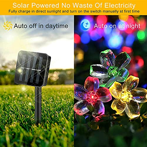Epyz Solar Sakura Flower String Lights, 19.5 Feet 30 Led Blossom Flower String Light Solar Power For Decorations [ Multicolour, Pack Of 1 ](Plastic) - Image 5