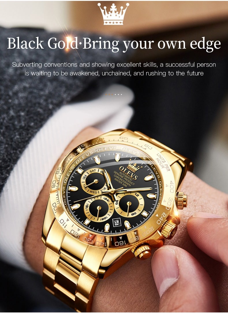 OLEVS Men's Automatic Mechanical Watches Luxury Dress Waterproof Self Winding Moon Phase Chronograph Stainless Steel Luminous Date Tourbillon Wristwatch for Men - pzsku/ZAB4E0CFB32A8A3736412Z/45/_/1730899072/b1073121-d560-4f3a-9252-7e05a3346f58