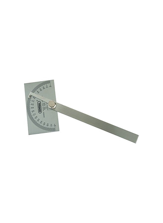 General Tools General Tools Angle Protractor #17 Stainless Steel Square Head - Measuring Tool for Carpenters & Woodworking Hobbyists  - Image 1