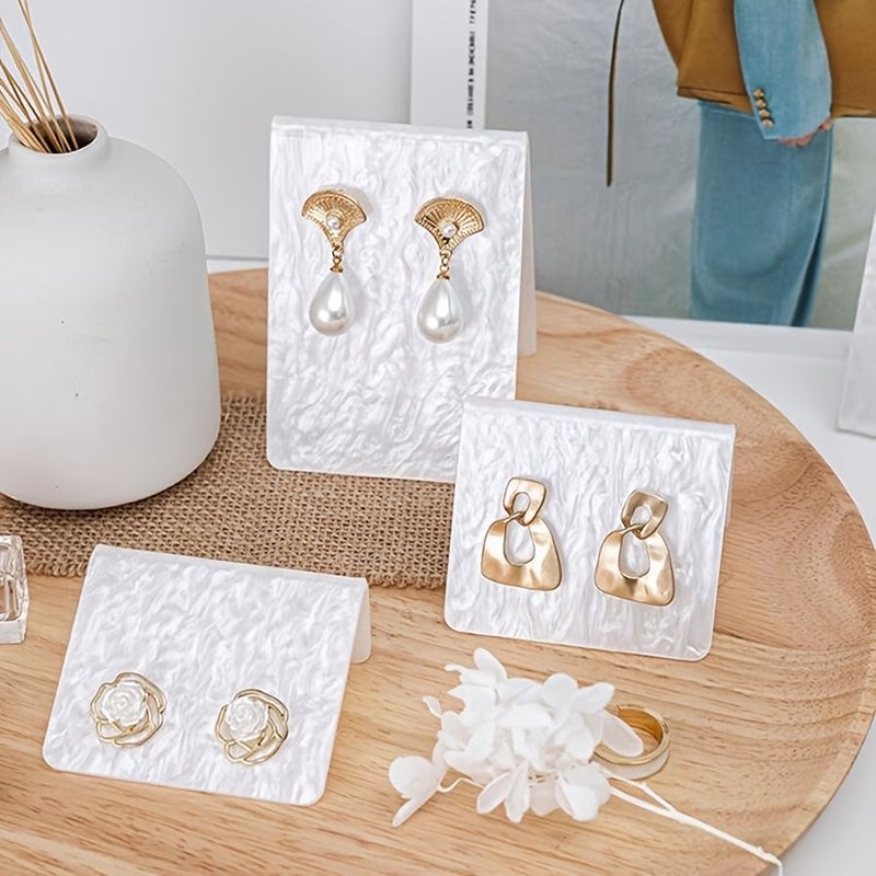 Large L Shape Acrylic Earring Stand Triangular Display Rack for Studs - Image 2