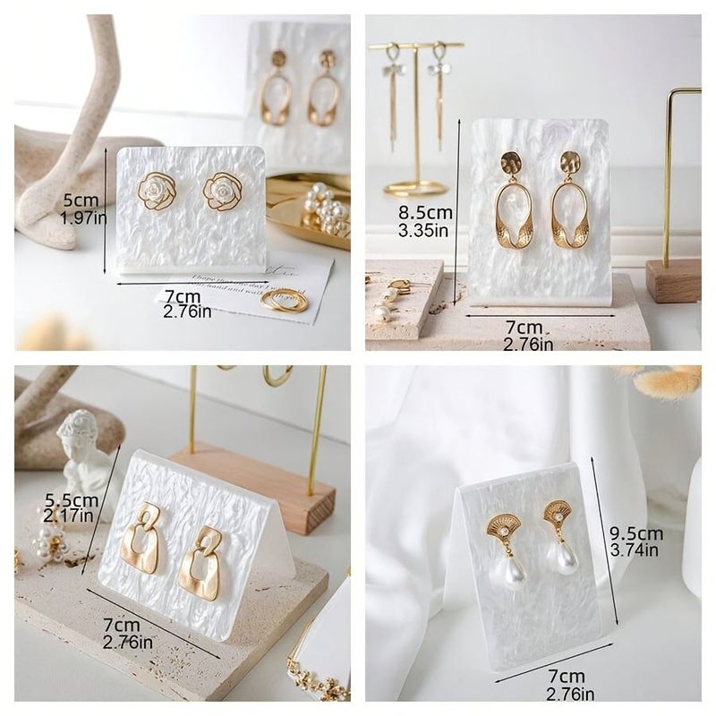 Large L Shape Acrylic Earring Stand Triangular Display Rack for Studs - Image 3