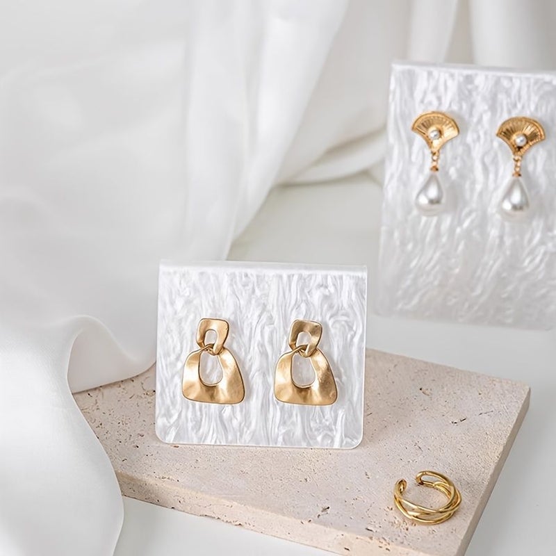 Large L Shape Acrylic Earring Stand Triangular Display Rack for Studs - Image 4