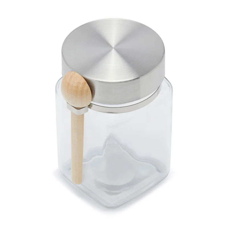 سيمبلي كيتشن Belmont Soda Lime Glass Storage Jar With Wooden Spoon