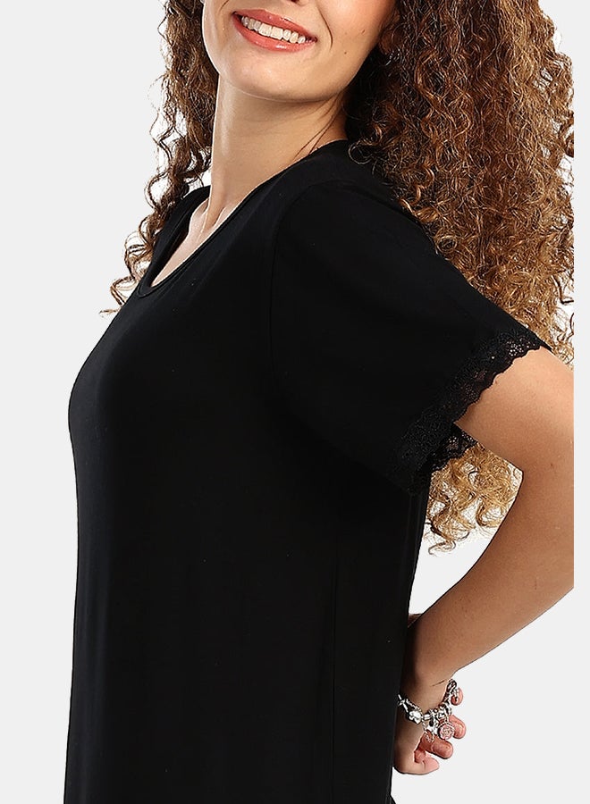 Carina Lightweight Nightgown with Lace - Image 4