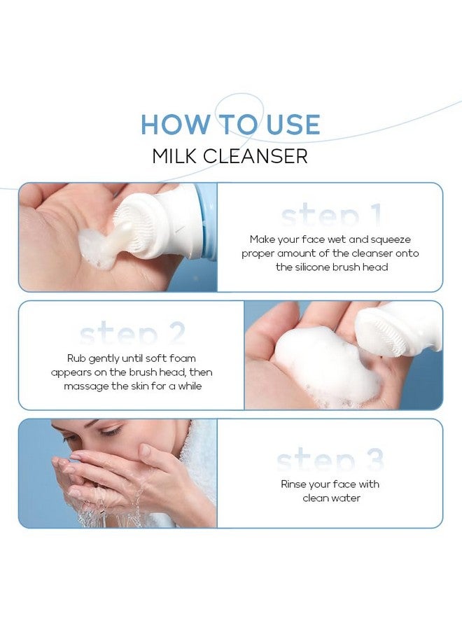 Laikou مجموعة العناية بالبشرة، مجموعة هدايا الجمال بالحليب، مجموعة العناية بالبشرة مع منظف، كريم نهاري، كريم ليلي، كريم للعين، مجموعة سفر للنساء، زوجة، أم، ابنة، ترطيب عميق، تنعيم، مقاسات 7 قطع - Image 4