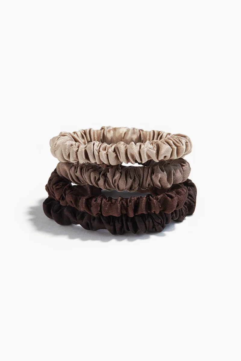 H&M 4-pack silk scrunchies