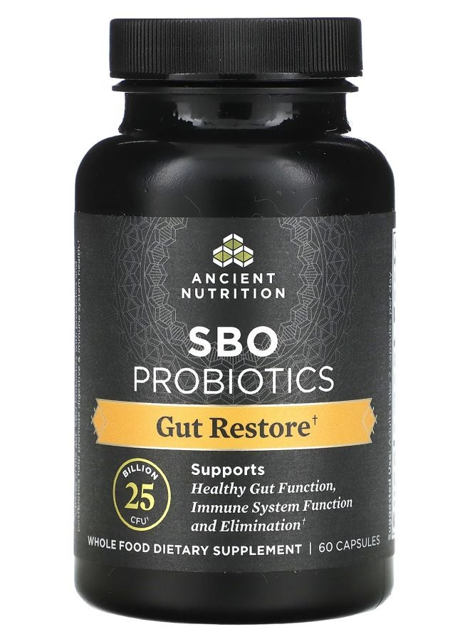 Ancient Nutrition بروبيوتيك SBO 25 مليار CFU 60 كبسولة