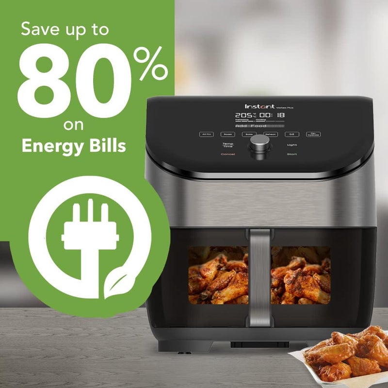 INSTANT Vortex 5.7L, 1700W Digital Air Fryer Single ClearCook Drawer and 6 Smart Programmes - Air Fry, Bake, Roast, Grill, Dehydrate, Reheat, 2 Years Manufacturer's Warranty - Image 3