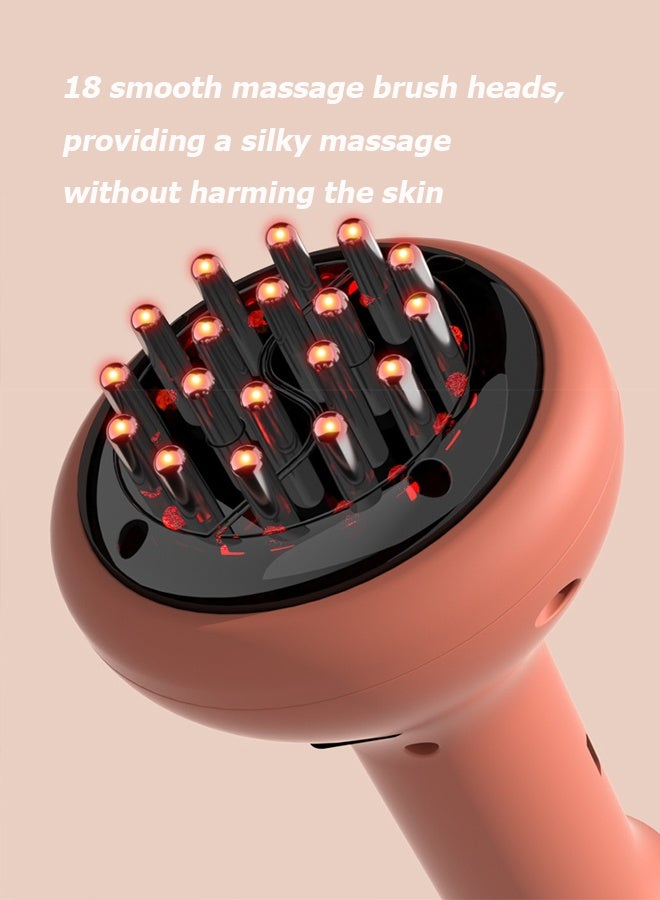 NIBEMINENT Portable Adjustable Intensity Meridians Massager, 9 Levels of Intensity, Full Body Massage Tool, 1200mA with Red Light Hot Compress Function, Suitable for Home Use and As A Gift, Portable Rechargeable Meridians Massager with 18 Brush Heads - Image 5