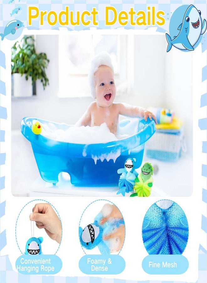 ASTRYAS 6 Pcs Bath Loofahs Kids Toddler Cute Animal Bath Sponges Loofah Pouf Body Scrubber Mesh Sponges for Children Shower Washing Exfoliating - Image 3