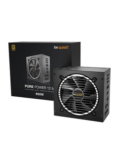 be quiet! Pure Power 12 M Fully Modular Power Supply, 650W Power, 80 Plus Gold Efficiency, 120mm Fan, 2x Strong 12V-Rails, Active PFC, LLC + SR + DC/DC Technology, Black | BN342  - Image 1