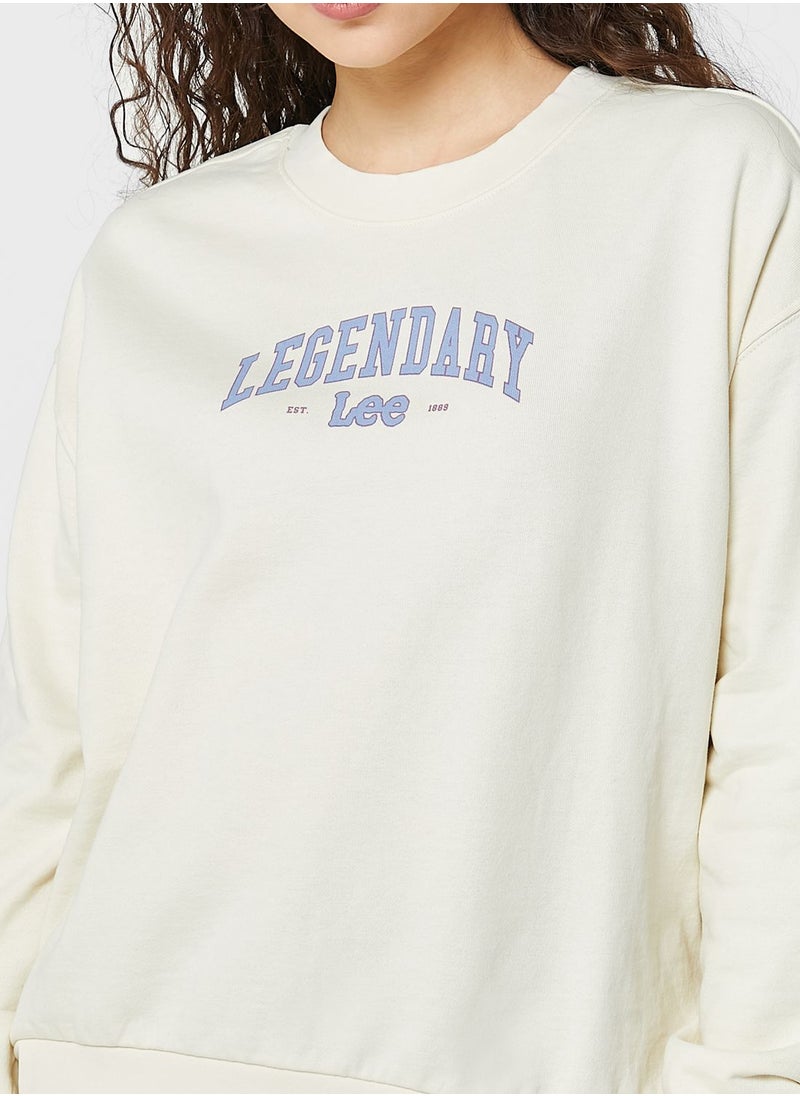 LEE - Crew Neck Logo Sweatshirts - Image 1