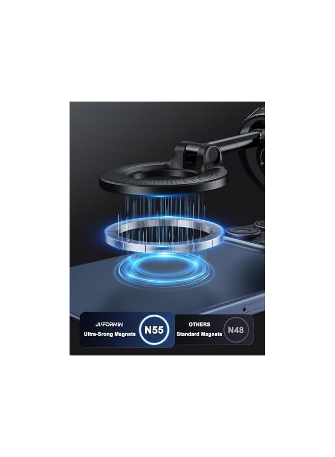 Green Tiger New Version Vacuum Magnetic Car Phone Holder,Zinc Alloy Bracket, Dual-Sided Attachment, Adjustable Dual-Axis Design, Enhanced Mechanical Suction, Ideal for Car, Home, and Travel (Black) - Image 3