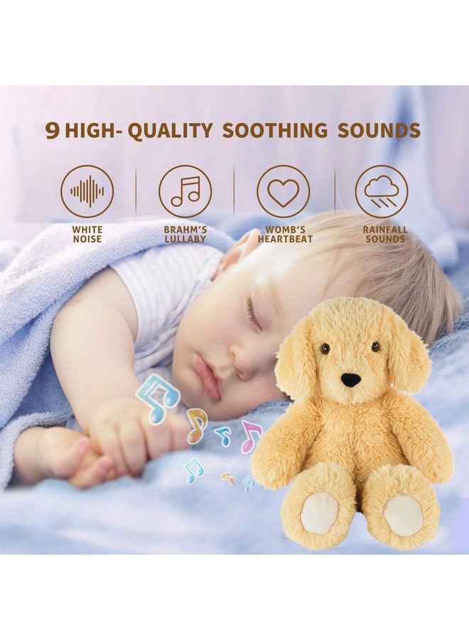 BEREST Baby Cry Sensor Sleepy Dog Sleep Soother Sleeping Aid White Noise Infant Stuffed Animal Puppy Dog Toy, Nursery Decor with Night Light, Mom‘s Heartbeat 9 Sounds Therapy for Toddler Crib - Image 2