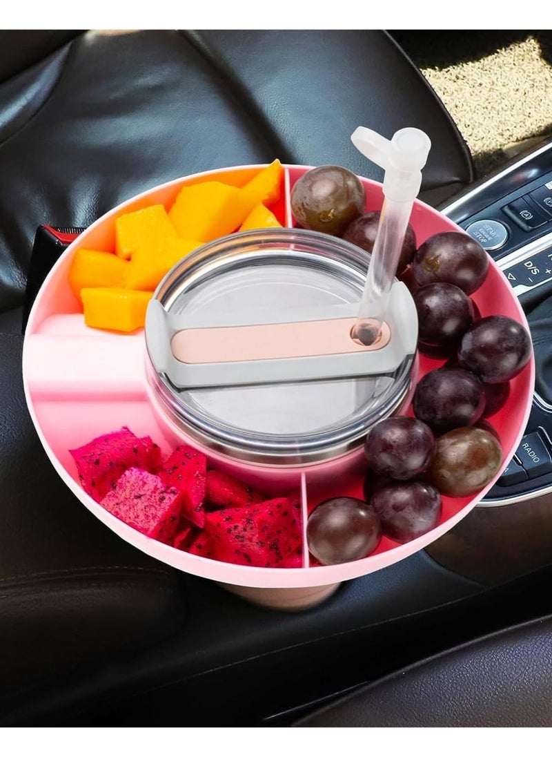 Generic - Snack Bowl for Stanley 40 oz Tumbler, Snack Tray, Reusable Snack Ring for Stanley Insulated Cup Accessories (Pink) - Image 1