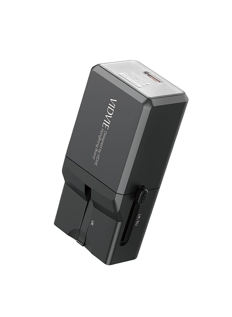 فيدفي شاحن السفر العالمي VIDVIE TA4406 صغير الحجم وخفيف الوزن مع دعم متعدد الجهد وبروتوكول PPS وأقصى خرج 33 وات للاستخدام الدولي المريح