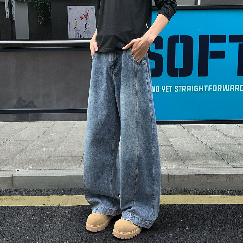 Unisex Classic Denim Jeans Loose Fit Daily Outdoor Wear - Image 1