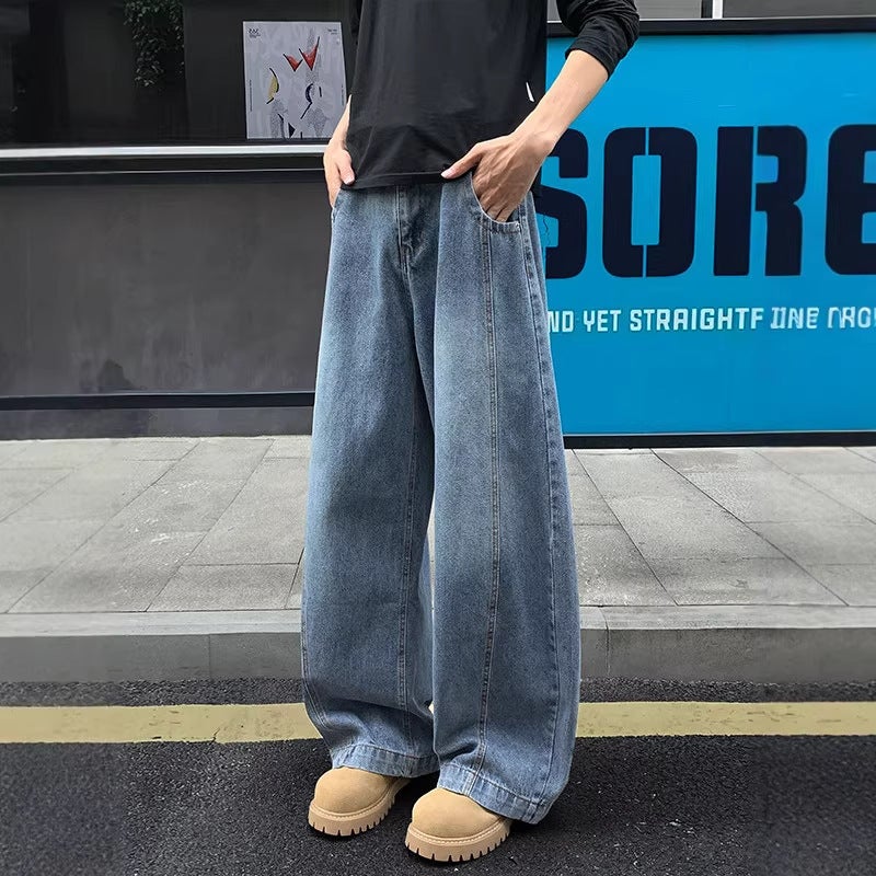Unisex Classic Denim Jeans Loose Fit Daily Outdoor Wear - Image 3