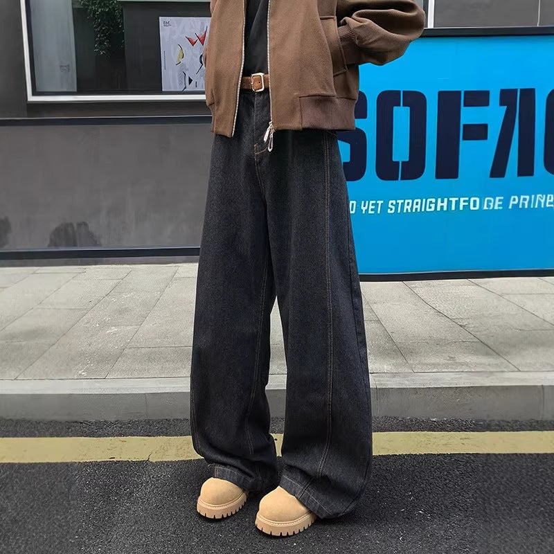 Unisex Classic Denim Jeans Loose Fit Daily Outdoor Wear - Image 4