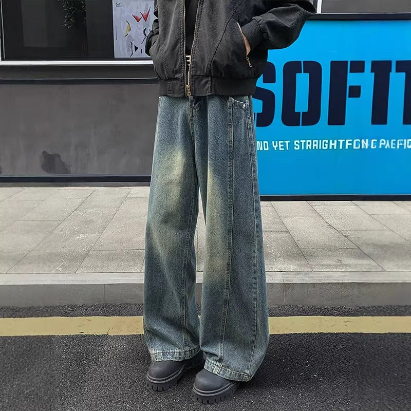 Unisex Classic Denim Jeans Loose Fit Daily Outdoor Wear - Image 2