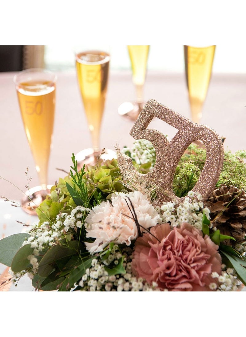 SANTEX 50-Years Birthday Anniversary Decoration Rose Gold 10x10cm - Image 2