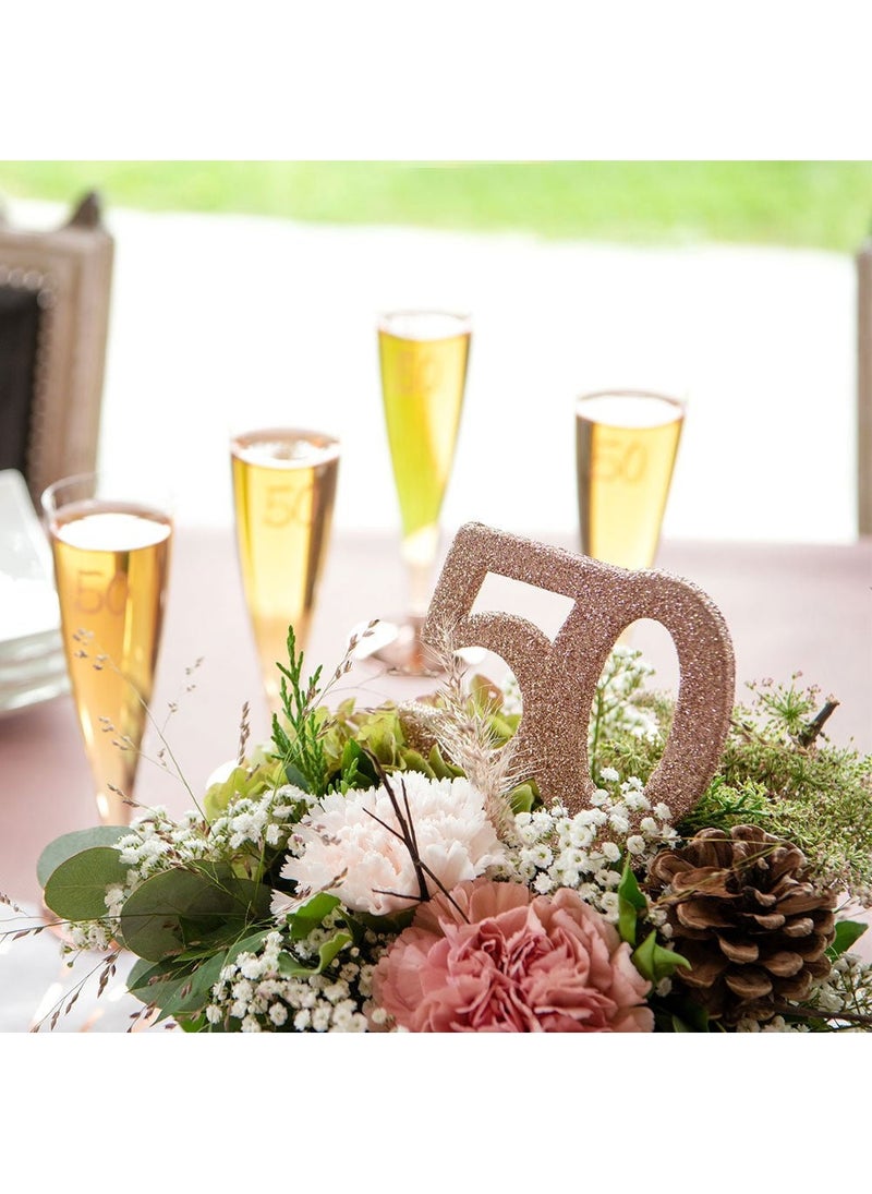 SANTEX 50-Years Birthday Anniversary Decoration Rose Gold 10x10cm - Image 3