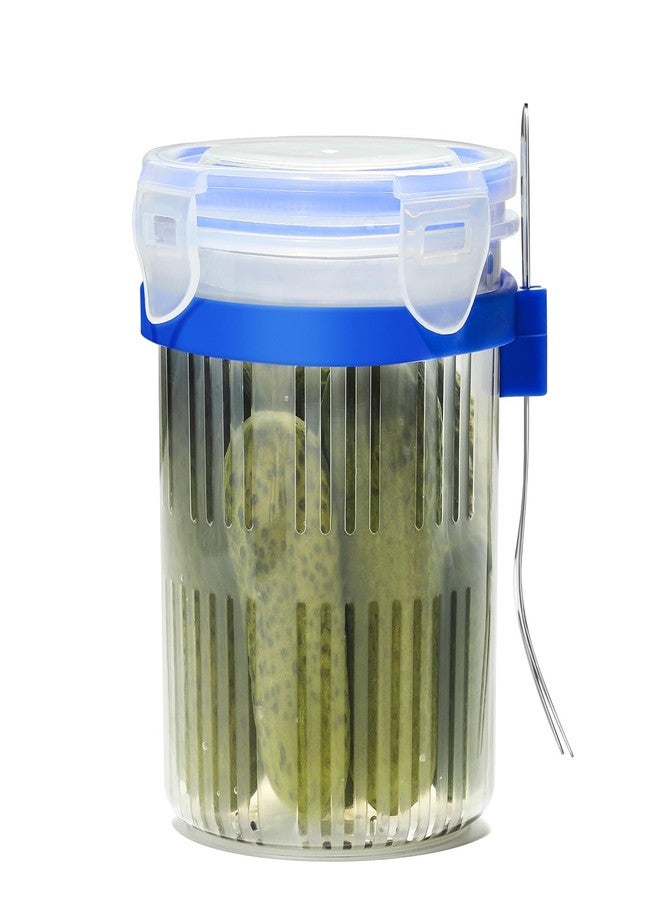 Qiuhome 24 oz Pickle Container with Strainer Pickle Jar with Strainer Jalapeno Container Pickled Food Container - 1 Pack - Image 1