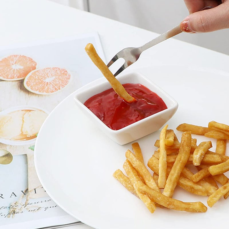 DRAONGYE Ultra-Strong 3 Oz 6 Pack Ceramic Dip Bowls Set, Mini Bowl Soy Sauce Plate, Condiment Server, Can be Used for Ketchup, Vinegar,BBQ and Party Dinner - Image 2