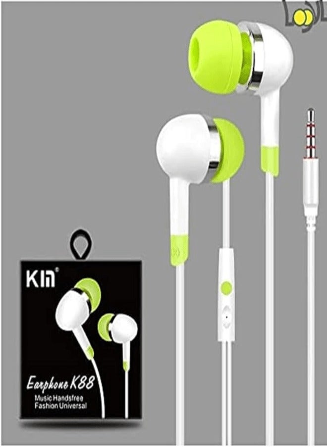 "Kin K88 High-Resolution In-Ear Earphones with Noise Isolation, Built-in Microphone, and Tangle-Free Cable"  - Image 1