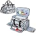 CURMIO CURMIO Sewing Machine Carrying Case for Most Standard Sewing Machine, Portable Travel Tote Bag with Compartments and  - Image 2