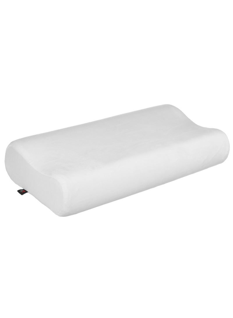 HT Medical Memory Foam Neck Pillow with Cooling Gel - Comfortable Contoured Sleeping Pillow for Cervical Support - Image 1