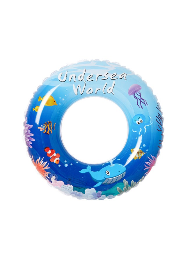 عام حلقة سباحة للأطفال سميكة مضادة للانقلاب للأولاد والبنات المبتدئين بيبي أوشن وورلد كارتون قابل للنفخ للإبط - القطر الخارجي بعد النفخ: 80# (مناسب للمراهقين من سن 10 إلى 15 سنة) - القطر الداخلي بعد الن - Image 1