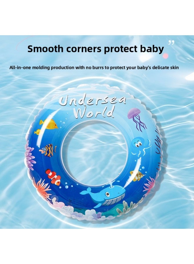 عام حلقة سباحة للأطفال سميكة مضادة للانقلاب للأولاد والبنات المبتدئين بيبي أوشن وورلد كارتون قابل للنفخ للإبط - القطر الخارجي بعد النفخ: 80# (مناسب للمراهقين من سن 10 إلى 15 سنة) - القطر الداخلي بعد الن - Image 4