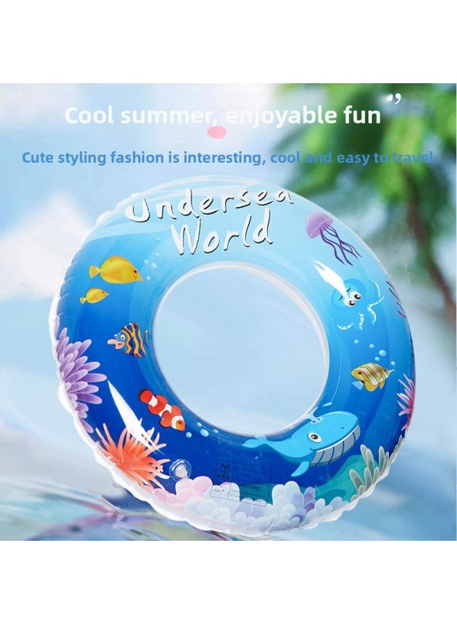 عام حلقة سباحة للأطفال سميكة مضادة للانقلاب للأولاد والبنات المبتدئين بيبي أوشن وورلد كارتون قابل للنفخ للإبط - القطر الخارجي بعد النفخ: 80# (مناسب للمراهقين من سن 10 إلى 15 سنة) - القطر الداخلي بعد الن - Image 3