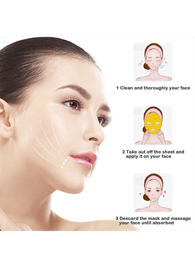 Adofect - 15 Pack 24K Gold Collagen Facial Patches, Crystal Collagen Gold Facial Pads sheet for Anti Aging, Puffiness, Moisturizing, Deep Tissue Rejuvenation and Hydrates Skin - Image 1