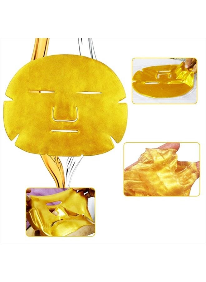 Adofect - 15 Pack 24K Gold Collagen Facial Patches, Crystal Collagen Gold Facial Pads sheet for Anti Aging, Puffiness, Moisturizing, Deep Tissue Rejuvenation and Hydrates Skin - Image 1