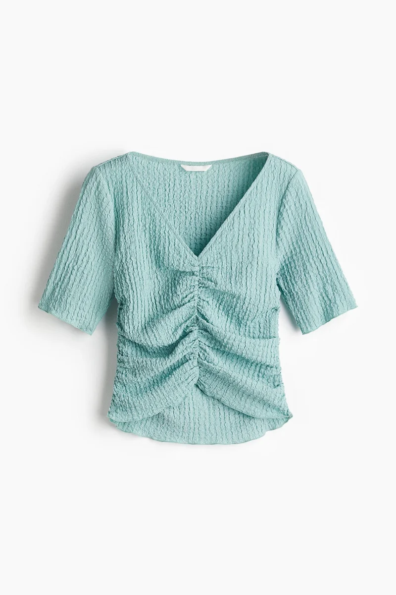 اتش اند ام بلوزة منسدلة بملمس بارز