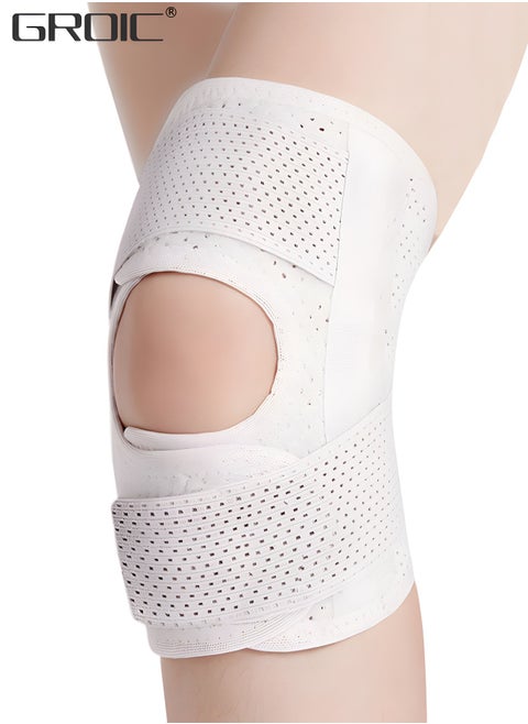 2PCS Knee Brace with Side Stabilizers Relieve Meniscus Tear Knee Pain ACL MCL Arthritis,Joint Pain Relief, Breathable Adjustable Knee Support,Adjustable Compression Knee Support Braces