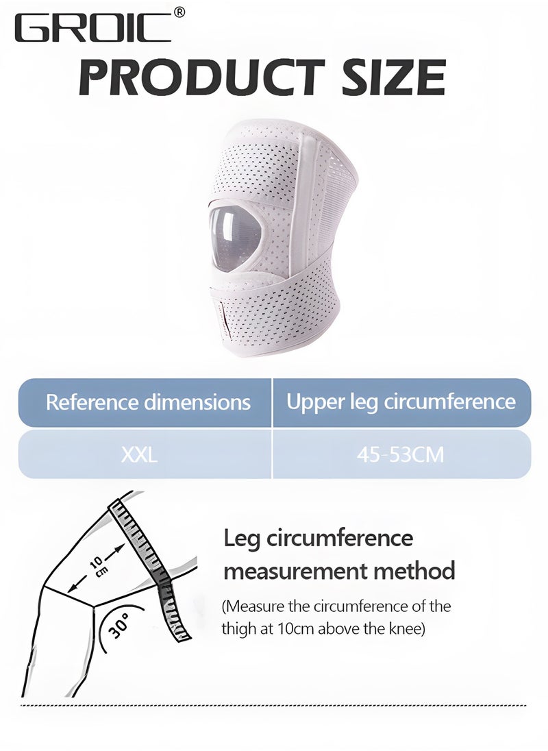 2PCS Knee Brace with Side Stabilizers Relieve Meniscus Tear Knee Pain ACL MCL Arthritis,Joint Pain Relief, Breathable Adjustable Knee Support,Adjustable Compression Knee Support Braces