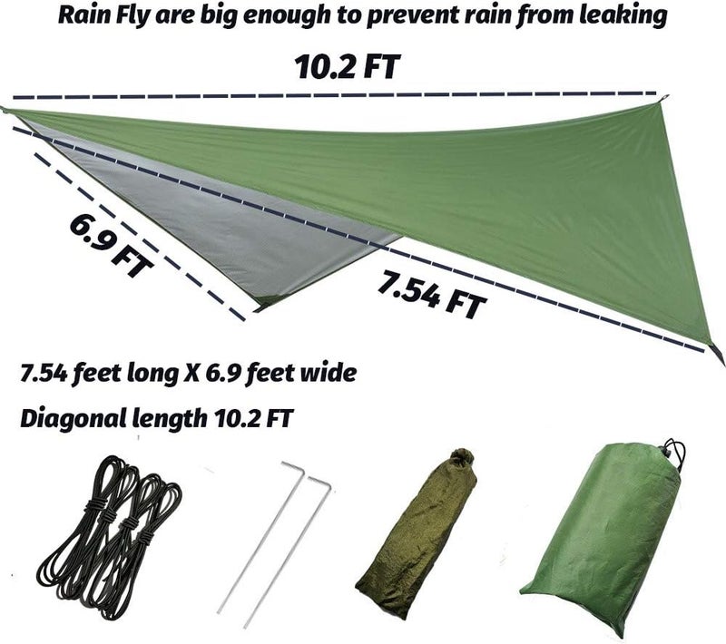 AEETT Camping Hammock with Mosquito Net and Rain Fly - Travel Hammock Bug Net - Hammock Tent for Outdoor Hiking Backpacking Travel Camping Accessories and Camping Gear… - Image 2