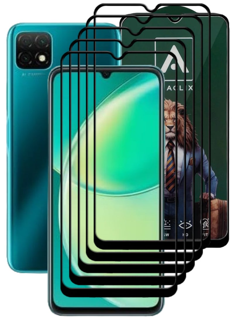 ACLIX 5 Pieces Antistatic ESD Dustproof Premium Quality High Definition Tempered Glass Screen Protector Designed For Huawei nova Y60 - Image 1