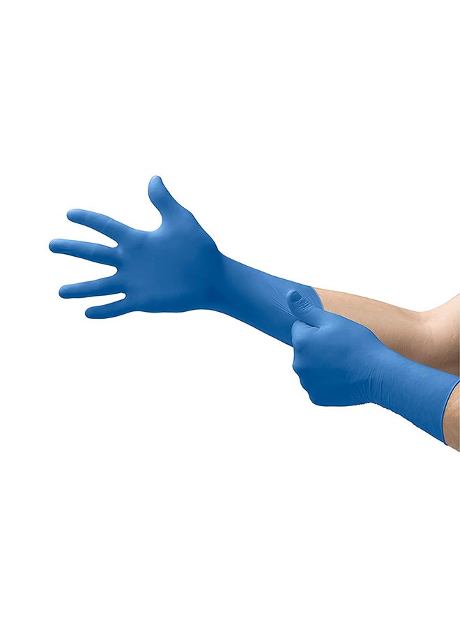 100-Piece Disposable Nitrile Gloves Set Blue XL - Image 1