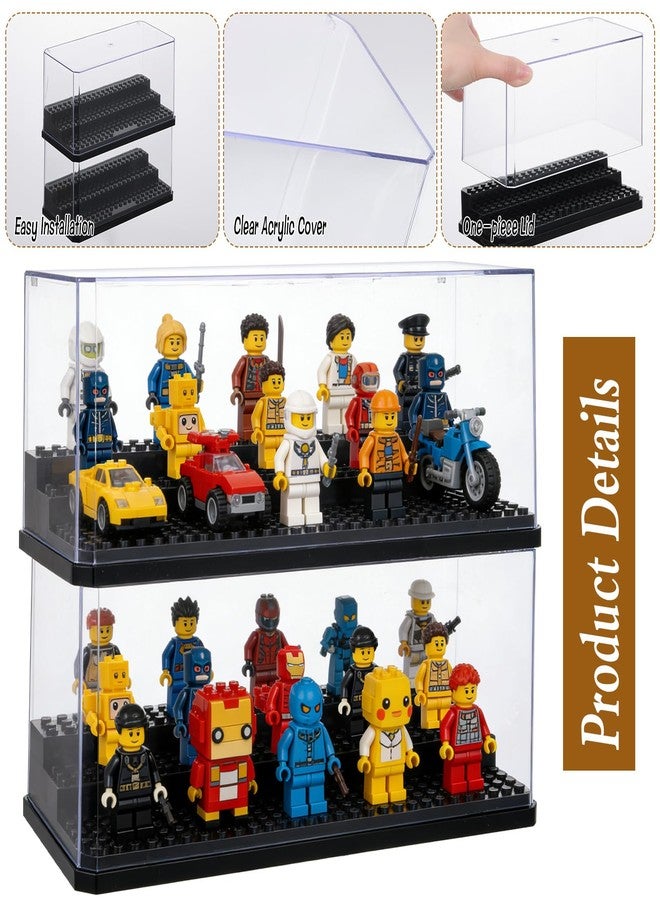 AIHSUMC 8 Pack Display Cases for Minifigures, Acrylic Storage Case 2 L with 6 S Mini-Figure Display Boxes Stackable Action Figures Blocks Display Box for Minifigs, Characters, Blocks - Image 3