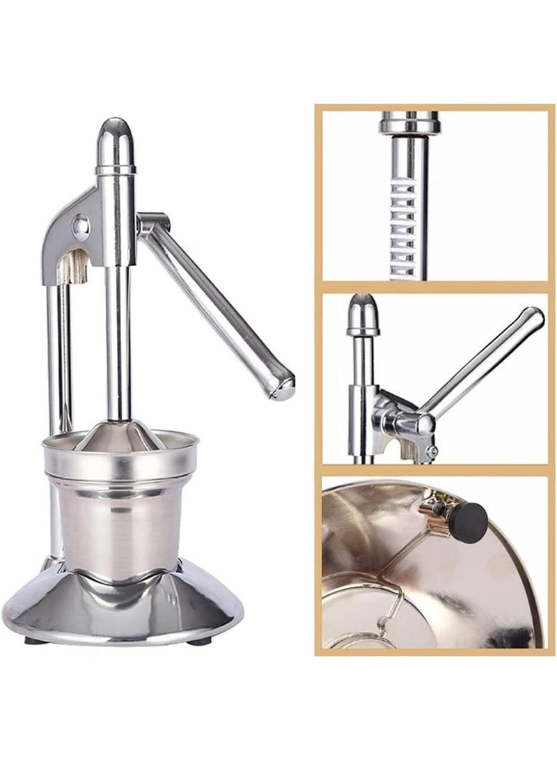 SUKILO Manual Commercial Stainless Steel Citrus Juicer - Heavy-Duty Hand Press, Ergonomic Design, Detachable Filter Cup, Easy to Clean, Ideal for Home & Professional Use - Image 2