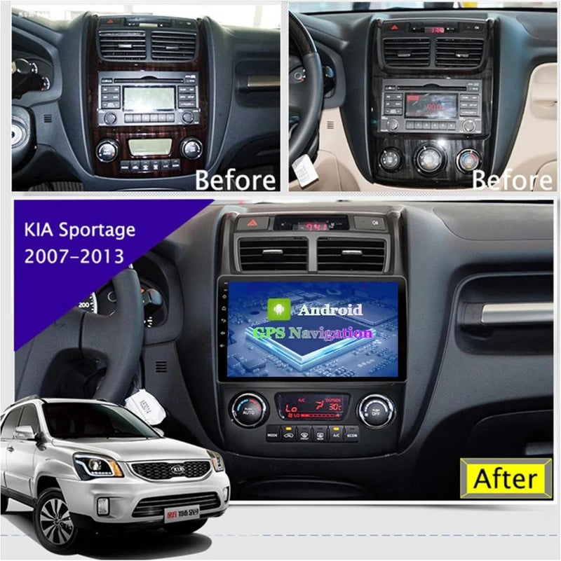 4k MRC android car screen for kia sportage model 2007 2008 2009 with reverse camera - Image 3